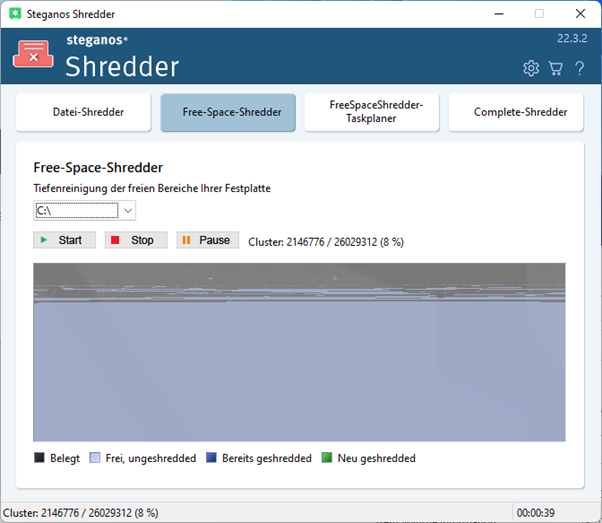 Steganos Free Space Shredder